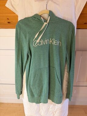 Calvin Klein Green Logo Pullover Hoodie